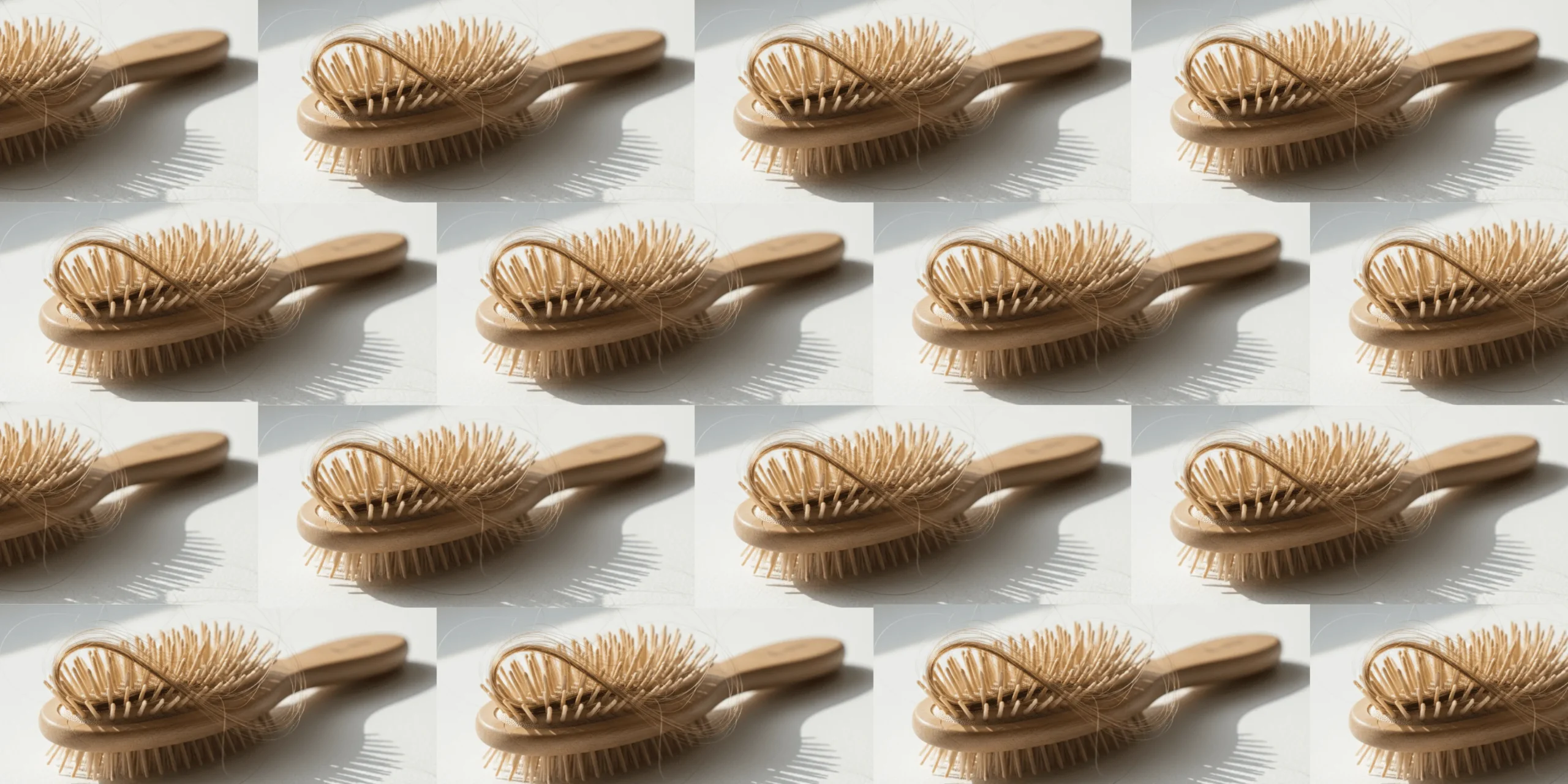 Cepillo de cabello con pérdida capilar, problema común hormonal