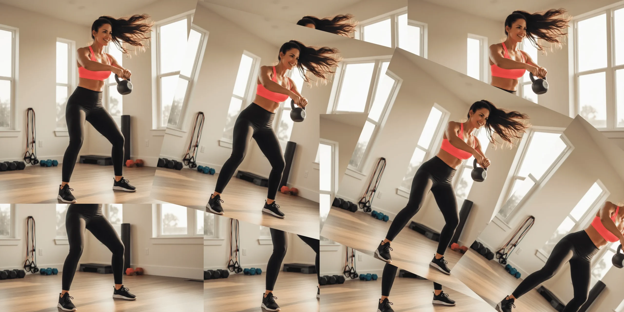 Mujer con energía haciendo ejercicio durante su fase folicular